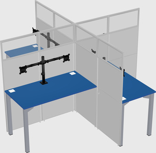 Quad office cubicles