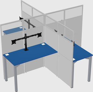 Quad office cubicles