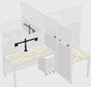 Quad office cubicles