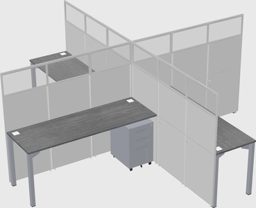 Quad office cubicles
