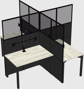 Quad office cubicles