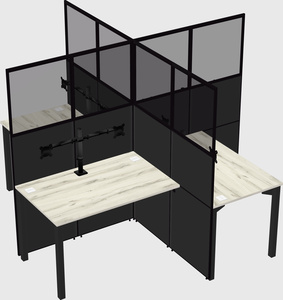 Quad office cubicles