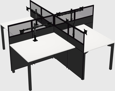 Quad office cubicles