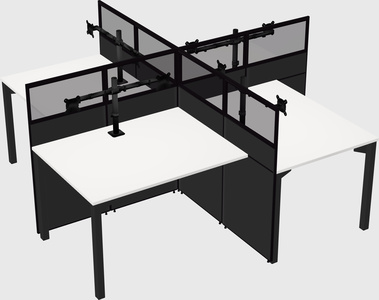 Quad office cubicles