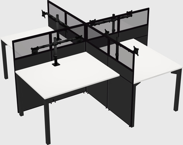 Quad office cubicles
