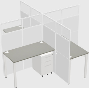 Quad office cubicles