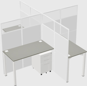 Quad office cubicles