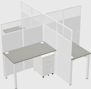 Quad office cubicles
