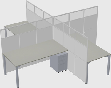 Quad office cubicles