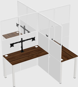 Quad office cubicles