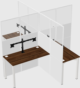 Quad office cubicles