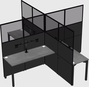 Quad office cubicles