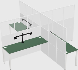 Quad office cubicles