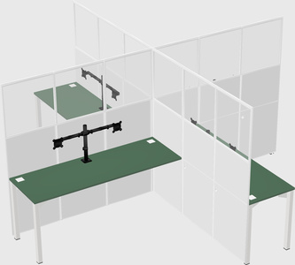 Quad office cubicles