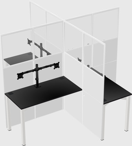 Quad office cubicles