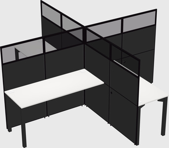 Quad office cubicles