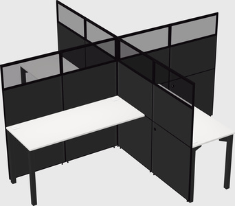 Quad office cubicles