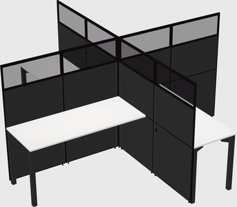 Quad office cubicles