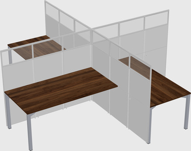 Quad office cubicles