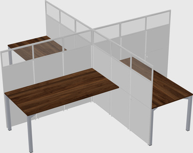 Quad office cubicles