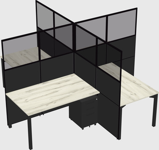 Quad office cubicles
