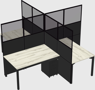 Quad office cubicles