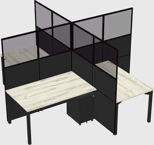 Quad office cubicles