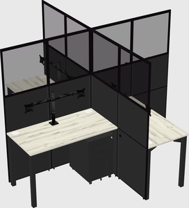 Quad office cubicles
