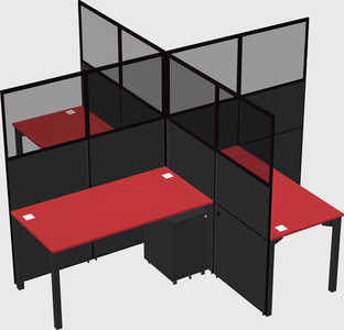 Quad office cubicles
