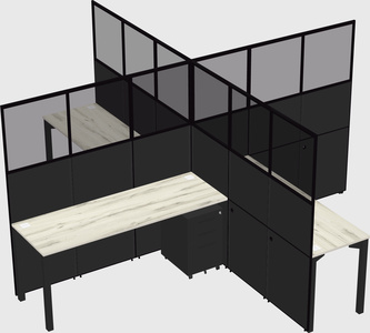 Quad office cubicles