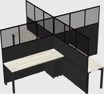 Quad office cubicles