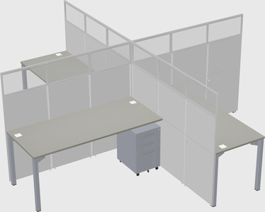 Quad office cubicles