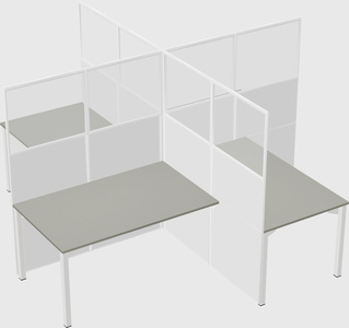 Quad office cubicles