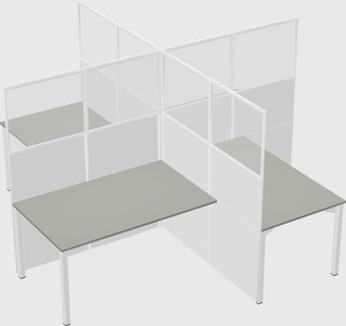 Quad office cubicles
