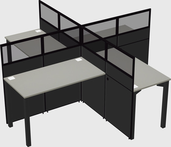 Quad office cubicles