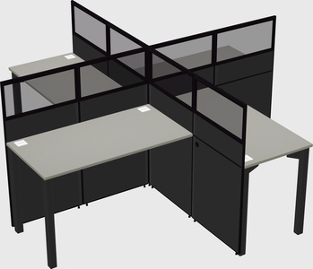 Quad office cubicles