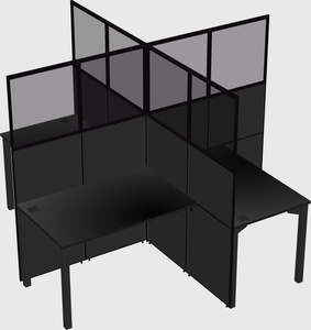 Quad office cubicles