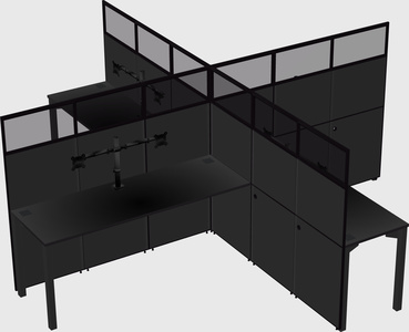 Quad office cubicles