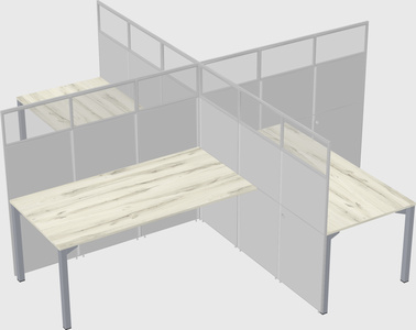 Quad office cubicles