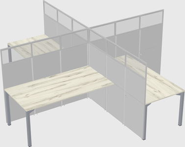 Quad office cubicles