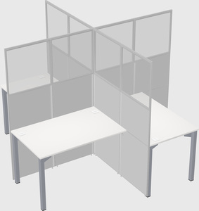 Quad office cubicles