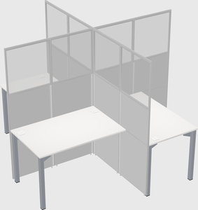 Quad office cubicles