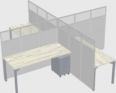 Quad office cubicles