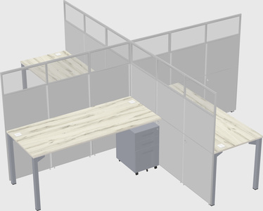 Quad office cubicles