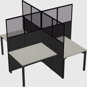 Quad office cubicles