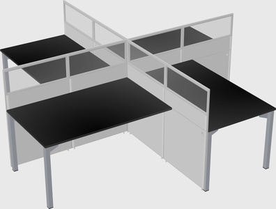 Quad office cubicles
