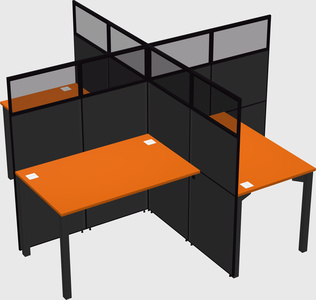 Quad office cubicles