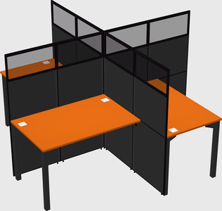 Quad office cubicles
