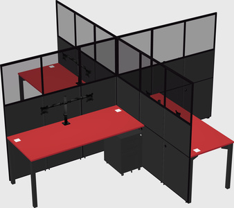 Quad office cubicles