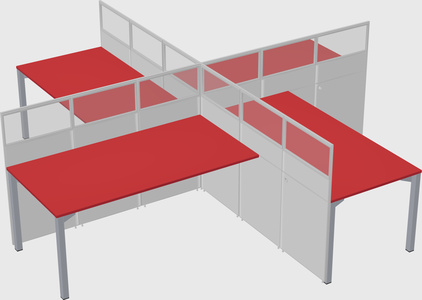 Quad office cubicles